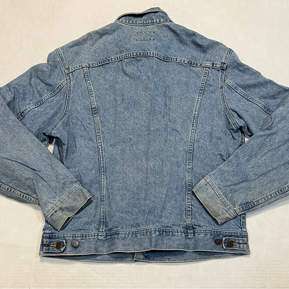 Vintage Lee Denim Jean Trucker Cowboy Ranch Jacket Men’s Size XL Long - Picture 2 of 4